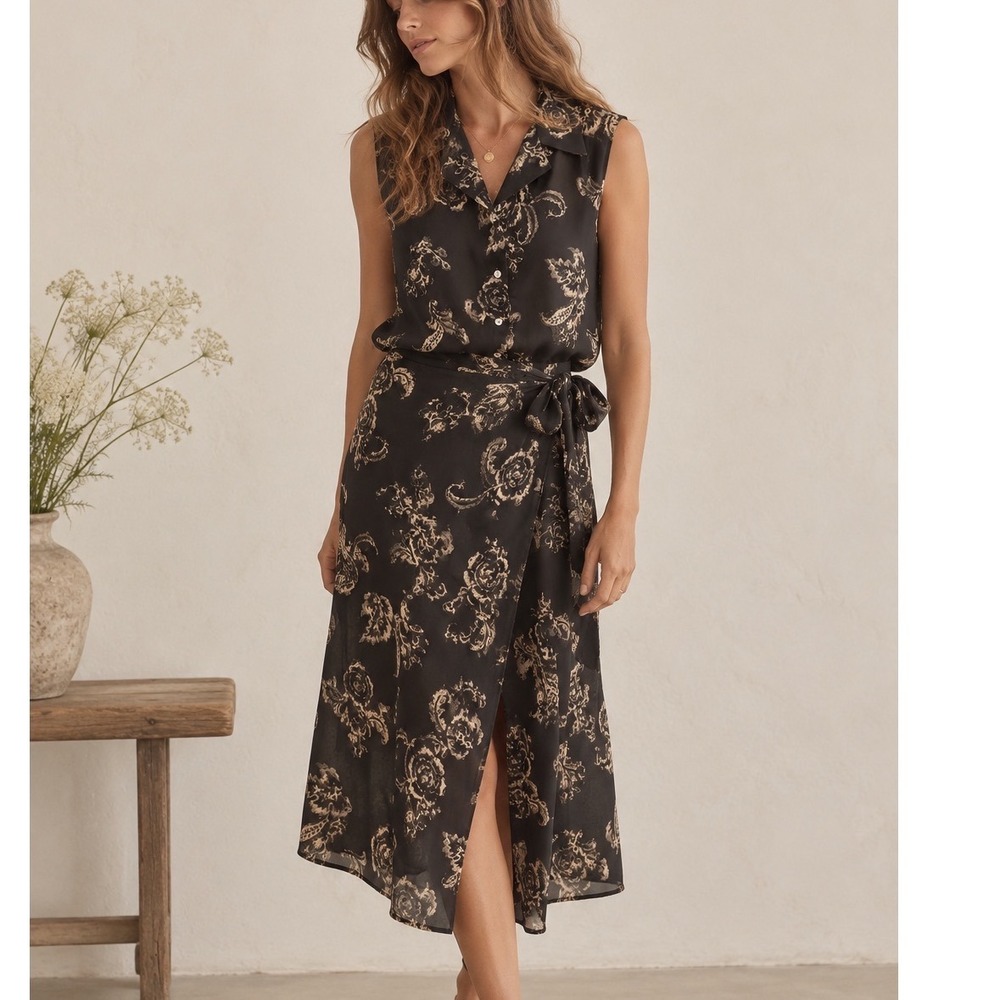 Jones New York Country Vintage 2 Piece Floral Wrap Skirt Set 16 Cottagecore 90's